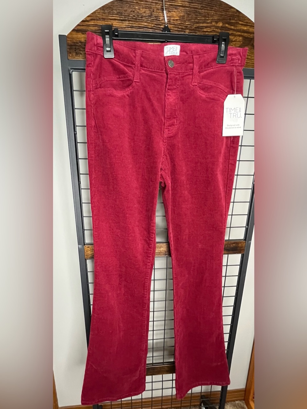 Time and Tru Burgundy Corduroy Pants